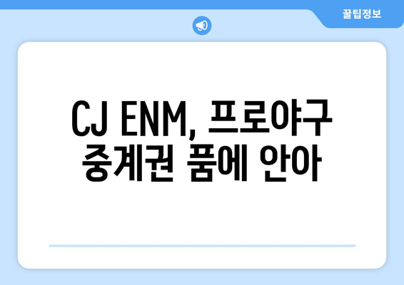 프로야구 중계권, CJ ENM 품에 안기다 | 유료화 시대, 팬들은 어떻게 볼까?