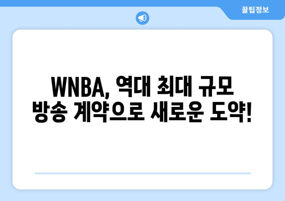 WNBA, 거액 방송 중계권 계약 체결! 새로운 시대를 열다 | 스포츠, 여성 스포츠, 미디어, 방송