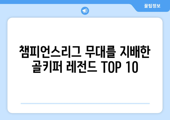 챔피언스리그 역사를 지킨 전설들! 최고의 수문장 TOP 10 | 축구, 레전드, 골키퍼, 챔피언스리그