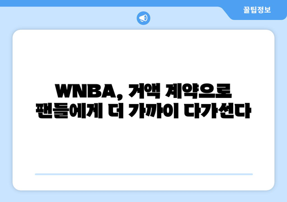 WNBA, 거액 방송 중계권 계약 체결! 새로운 시대를 열다 | 스포츠, 여성 스포츠, 미디어, 방송