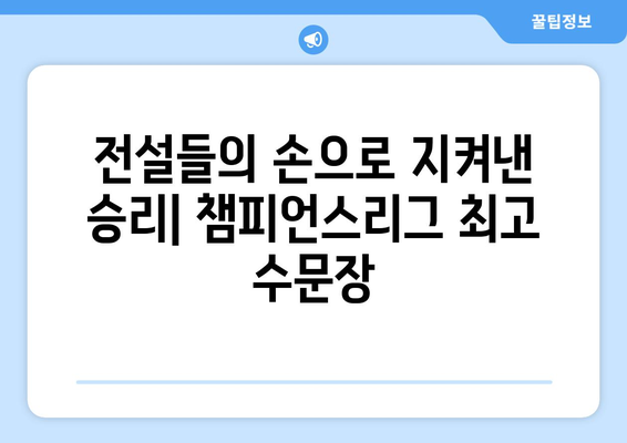 챔피언스리그 역사를 지킨 전설들! 최고의 수문장 TOP 10 | 축구, 레전드, 골키퍼, 챔피언스리그