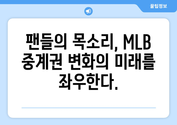 MLB 지역 중계권 변화, 팬들에게 미치는 영향과 극복 방안 | 스포츠 시청, 지역 팬, 중계권 계약