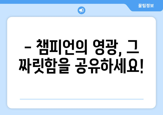 챔피언스리그 결승전| 승부의 감동을 되새기며! | 경기 리뷰, 하이라이트, 후속 경기 일정