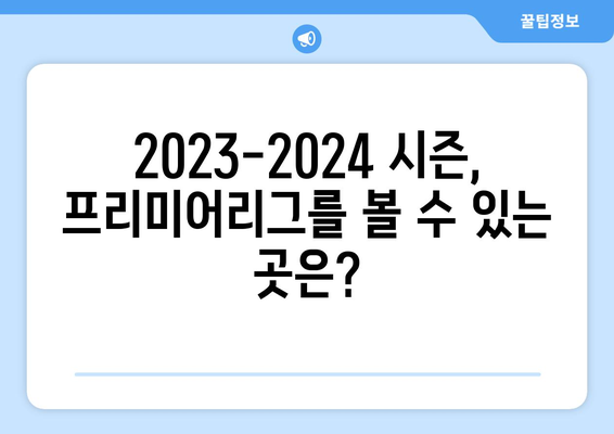 쿠팡플레이 vs 스포티비| 프리미어리그 중계권 경쟁 | 2023-2024 시즌, 누가 승자?