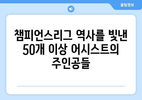 챔피언스리그 역사를 장식한 어시스트 마스터들| 50개 이상 어시스트를 기록한 레전드 | 축구, 챔피언스리그, 어시스트, 레전드