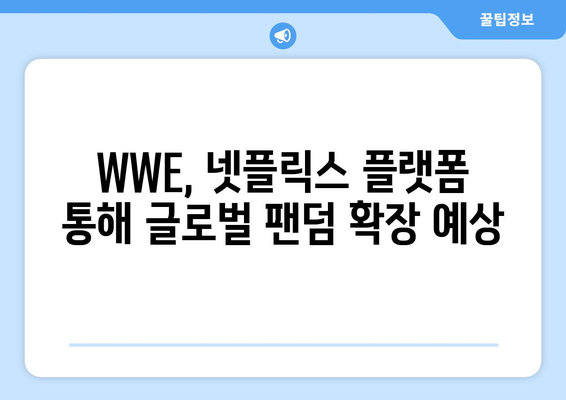 넷플릭스의 WWE 중계권 거액 투자, 그 이유는? | 스포츠 스트리밍 시장, 구독자 확보 전략