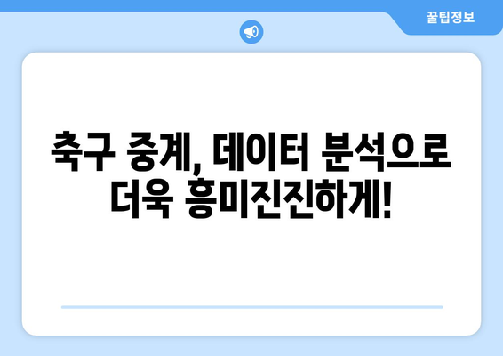 해외 축구 중계권 분석| 실시간 정보 활용 전략 | 축구 중계, 스포츠 분석, 데이터 활용