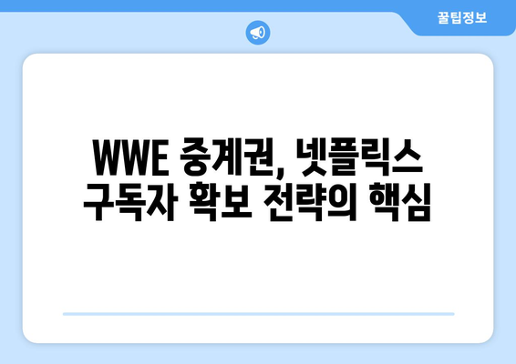 넷플릭스의 WWE 중계권 거액 투자, 그 이유는? | 스포츠 스트리밍 시장, 구독자 확보 전략